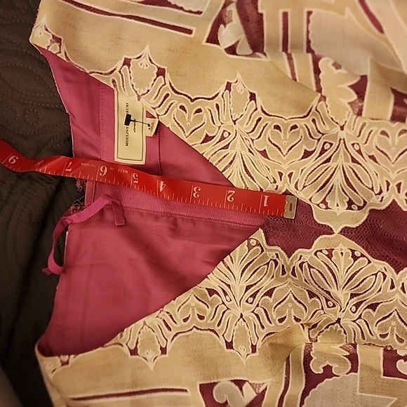 Moulinette Soeurs Raspberry lace cut out dress. - Picture 12 of 14